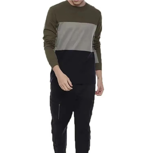 Premium Hombres Camiseta de manga larga Colorblock Cuello redondo Ropa casual | Elegante Streetwear Fábrica de algodón suave al por mayor - Product Image 3