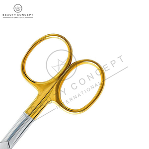 Tijeras para Uñas de Acero Inoxidable con Mango Dorado, Punta Puntiaguda, Logotipo Personalizado, Hoja Recta para Diestros, Duraderas - Product Image 6