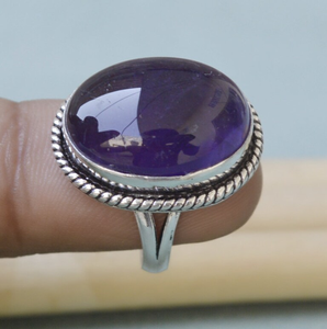 Elegante anillo de piedras preciosas de amatista púrpura Natural 925 calidad fina de plata esterlina para joyería curativa de fiesta - Product Image 4
