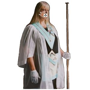 Regalos para mujeres Masonic Regalia Freemasonry Mass Mason Delantal de piel de cordero Oficiales Collar Pintura Artesanía de resina - Product Image 1