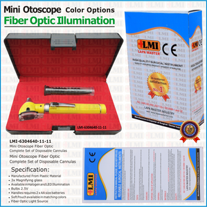 Otoscopio de Fibra Óptica Amarillo de Alta Calidad, Precio al por Mayor - Product Image 3