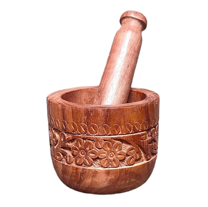 Mortero y Maja de madera, accesorios de cocina hechos a mano personalizados, mortero de madera de alta calidad - Product Image 1