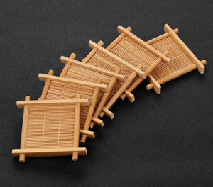 Vente en gros de sous-verres carrés en bambou naturel Tapis écologiques faits à la main pour la maison, la cuisine et la cérémonie du thé fabriqués au Vietnam - Product Image 6