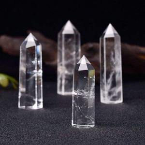 Premium Quality Natural Clear Quartz <b>Tower</b> Polished Reiki Chakra Healing for Jewelry Making 2-4 Inch 80g Color <b>Play</b> Available - Product Image 3