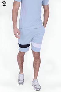 Conjunto de Camiseta y Pantalones Cortos Deportivos de Algodón Liso con Logotipo Personalizado para Hombre, Talla Grande, Verano - Product Image 3