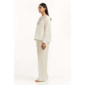 เสื้อผู้หญิงลายเรขาคณิตปักเลื่อม แขนครึ่งตัว ทรงปกติ ไซส์ XS-4XL สำหรับใส่ทำงาน ผ้าป๊อปลิน ซาติน ผ้าไหม - Product Image 2