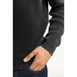 Pull en coton 100% pour homme, coupe classique, style slim, avec motif imprimé, logo, décorations rayées, fermeture éclair, pour le printemps et l'automne - Product Image 4
