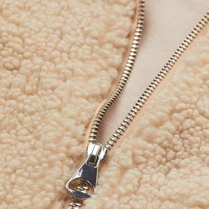 2025 tendance femmes Sherpa polaire veste personnalisée pleine fermeture éclair col à capuche à la mode veste d'hiver - Product Image 5