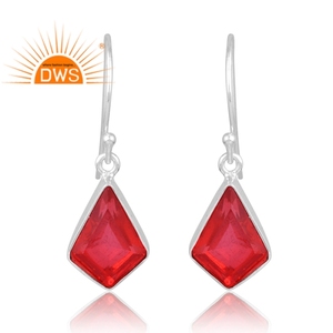 Pendiente de piedras preciosas de cuarzo granate doblete Natural de plata de ley de diseño caliente joyería personalizada para mujer regalo para ella - Product Image 1