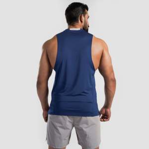 Débardeurs turquoise pour hommes avec manches tombantes - Product Image 3