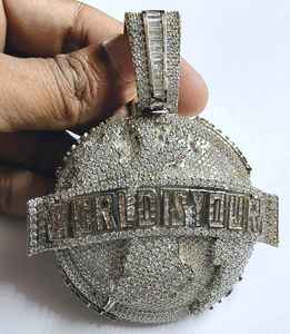 Colgante Hip Hop Personalizado Luxira Jewels para Hombre, Chapado en Rodio, Moissanita de Corte Brillante, Plata de Ley 925, Joyería Fina, Amuleto, Regalo - Product Image 6