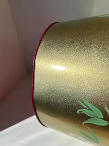 ถังขยะโลหะที่มีการพิมพ์ดิจิตอลที่สวยงามด้วยเท้าทองเหลือง - Product Image 3