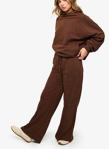 Conjunto Deportivo Informal para Mujer al por Mayor, en Existencia, Estilo Liso, Algodón, Estampado Puff, Sudadera con Capucha, Traje Deportivo de Otoño - Product Image 6