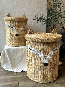 Animal Face <b>Baskets</b>- Fox Shaped <b>Storage</b> Laundry Hamper <b>Storage</b> <b>Baskets</b> with Lid - Product Image 6