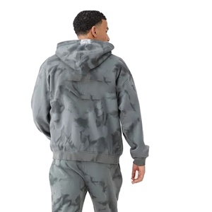 Conjunto de chándal con capucha y cremallera de forro polar 100% algodón para hombre al por mayor, chándales de calidad con serigrafía para uso en invierno - Product Image 4