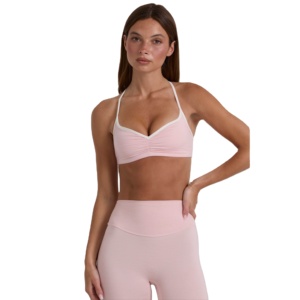 Soft Active Reversible High Support Sports Bra with Mesh Solid/Print <b>Design</b> for Yoga - Product Image 1