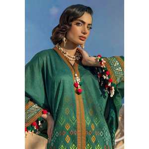 Conjunto de traje de dos piezas sin coser para mujer, color verde - Product Image 4