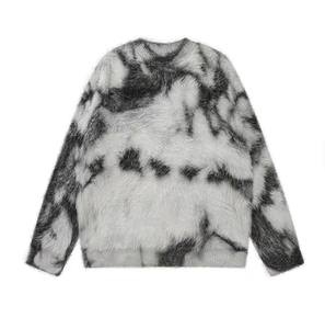 Personnalisé 100% Coton Tie Dye Ras Du Cou Pull Tricot Hommes Pull Haute Qualité Avant Logo Anti-Rides Respirant - Product Image 4