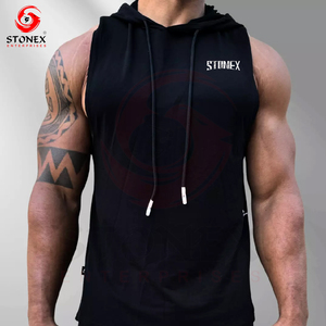 Chaleco Deportivo con Capucha sin Mangas de Poliéster de Alta Calidad con Logotipo Personalizado para Fisicoculturismo, Gimnasio y Running - Product Image 4