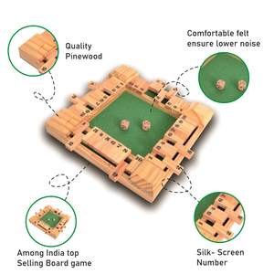 Clapjoy Shut The Box Jeu de dés en bois Jeu de stratégie classique pour toute la famille Jeu de compétences fait à la main Jeu pour enfants et adultes - Product Image 5