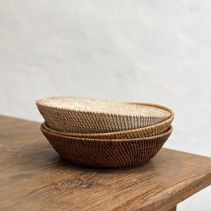 Elegant <b>Rattan</b> Bowl For Rustic Kitchen Decor <b>Dining</b> <b>Table</b> Serving And Stylish Home Interior Decoration - Product Image 1
