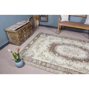 พรมตุรกีขนาด 5.5x8.9 ฟุต พรมวินเทจขนาดใหญ่ พรมขอบสีน้ำตาล - Product Image 5