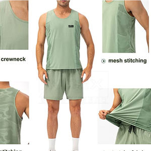 Débardeur d'entraînement décontracté pour hommes vêtements de sport confortables et respirants en coton vêtements de fitness tricotés légers pour adultes - Product Image 4