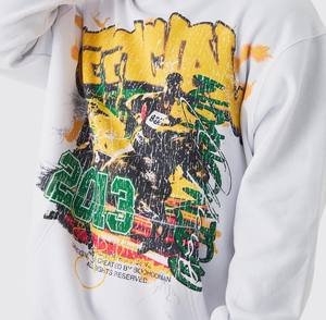 เสื้อสเวตเตอร์มีฮู้ดสำหรับผู้ชายพิมพ์ลาย Dtf เปิดไหล่ผ้าฝ้าย - Product Image 2