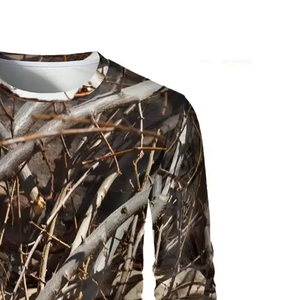 เสื้อเชิ้ตลายพรางสำหรับผู้ชาย แบรนด์ส่วนตัว ระบายอากาศได้ดี แห้งเร็ว น้ำหนักเบา ทนทาน เหมาะสำหรับกิจกรรมกลางแจ้ง ออกแบบมาเพื่อสภาพสนามที่ขรุขระ ผลิตด้วยเทคนิคการพิมพ์แบบระเหิด - Product Image 4