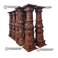Décoration de pilier de mariage en bois en forme de tête d'éléphant, décorations nuptiales uniques et élégantes, fabriquées à Delhi, Inde