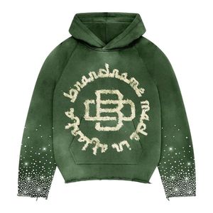 Haute Qualité Personnalisé Coloré Diamant Coton Polaire Pull Hommes Sweats Lourd Strass Agrémenté Hoodies - Product Image 4