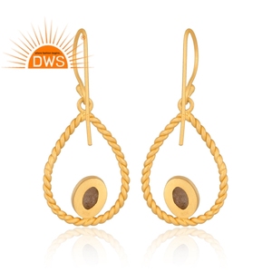 Pendientes colgantes de piedras preciosas de labradorita natural chapados en oro de 18 quilates de plata esterlina superventas Fabricante de joyería fina Demi - Product Image 4