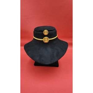 High Quality Ethnic Iron Casting <b>Choker</b> Set with Antique Golden Polish for Women Traditional <b>Indian</b> Jewelry Use from India - Product Image 5