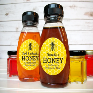 Autocollant personnalisé pour logo d'entreprise, étiquette d'emballage pour miel, autocollant jaune avec motif d'abeille pour emballage commercial - Product Image 4