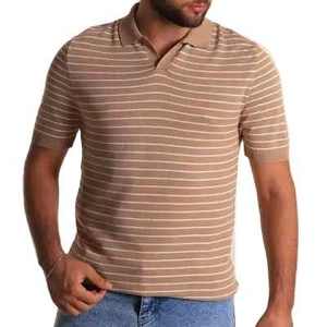Polo pour hommes à manches courtes de couleur unie avec logo personnalisé de style décontracté d'été de qualité supérieure - Product Image 6