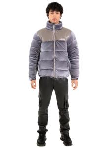 Hot Selling <b>Men's</b> <b>Velvet</b> Wind-Proof Quilted Puffer <b>Jacket</b> Custom Design Stand Collar High Street Best Quality Coated for Winter - Product Image 4