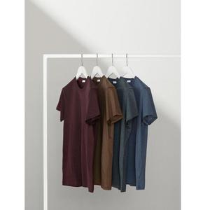 Camisetas de algodón de bambú unisex, venta al por mayor, camiseta de hombro caído con logotipo personalizado y etiqueta privada para hombres - Product Image 2