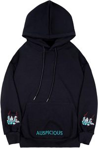 Streetwear Hommes Dragon Brodé Heavyweight Graphic Hoodies avec un diable graphique élégamment brodé dos et poitrine sweat à capuche - Product Image 2