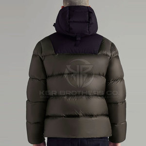 Veste matelassée pour homme avec fermeture éclair sur le devant, rembourrage léger et respirant, col montant, service OEM pour l'hiver - Product Image 4