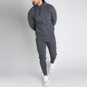 Conjunto Deportivo de Invierno para Hombre, 2 Piezas, Talla Grande, Pantalones Deportivos y Sudadera con Capucha y Cremallera, 100% Algodón Transpirable - Product Image 4
