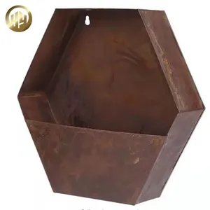 Macetas de metal pulido dorado martillado de gran oferta, uso de maceta para exteriores e interiores para decoración de hogar y Hotel con soporte - Product Image 2