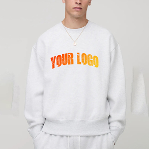 Sweat-shirt oversize en coton épais Vêtements décontractés d'hiver Conception unique Épaule tombante Logo personnalisé sweat-shirt à capuche et sweat-shirt pour homme - Product Image 4