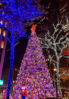 Sapin de Noël artificiel d'extérieur pour le Nouvel An 2023 avec lumières LED personnalisables étanches IP67, longueur de 5m à 40m