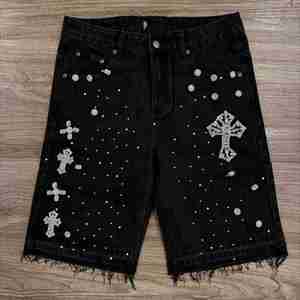 Pantalones Cortos de Mezclilla de Verano para Hombre de Alta Calidad, Transpirables, de Secado Rápido, Estilo Recto, Cintura Media, Lavado Claro, Tejido de Punto, Casual, 100% - Product Image 4