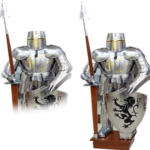 Juego completo de armadura de armas de caballero medieval hecho en India con pauldrones y gorget brazo vikingo hombro Vambrace par precio al por mayor - Product Image 6