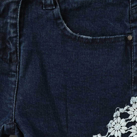 Nouveaux shorts en jean droits brodés mi-longs pour hommes, décontractés, d'été, imprimés effet usé, respirants et écologiques