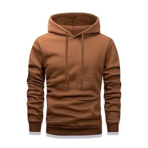 Pull à capuche gris et noir pour homme, décontracté, à manches longues, chemise à col rond, couleur unie, sweat-shirt pour homme, printemps et été - Product Image 4