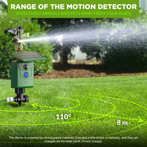 Solar Powered Electronic Animal <b>Repeller</b> Bait Box Water Jet Natural PIR Sensor Outdoor Spring/Summer Garden Use <b>Birds</b> - Product Image 5