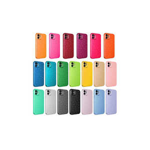 Étui de protection pour appareil photo Netzy Luxury Glitter pour iPhone 12, TPU souple premium avec série Safa Koton, anti-traces de doigts, style INS - Product Image 2