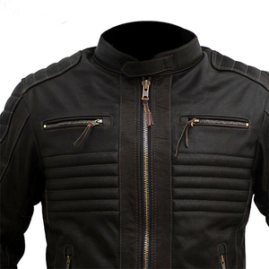 Veste de protection moto personnalisable en cuir pour homme - Product Image 4